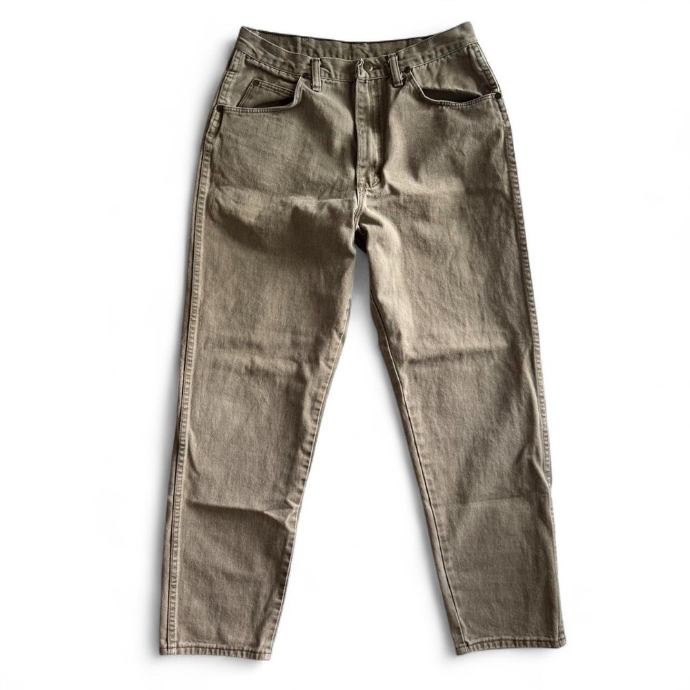 Wrangler Vintage Mens Straight Leg Jeans Tan Gray Wash 97601CL 34x32 Made in USA